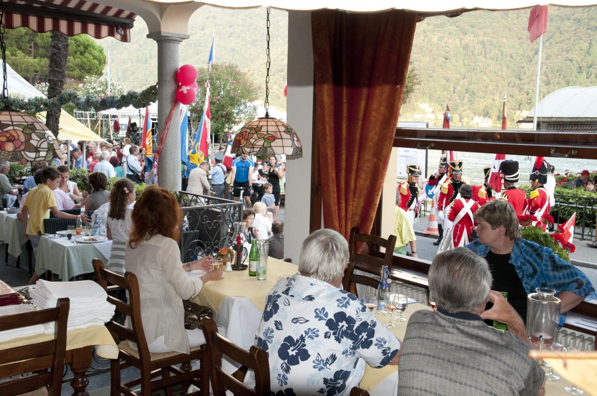 Albergo Ristorante Della Posta Morcote Exterior foto