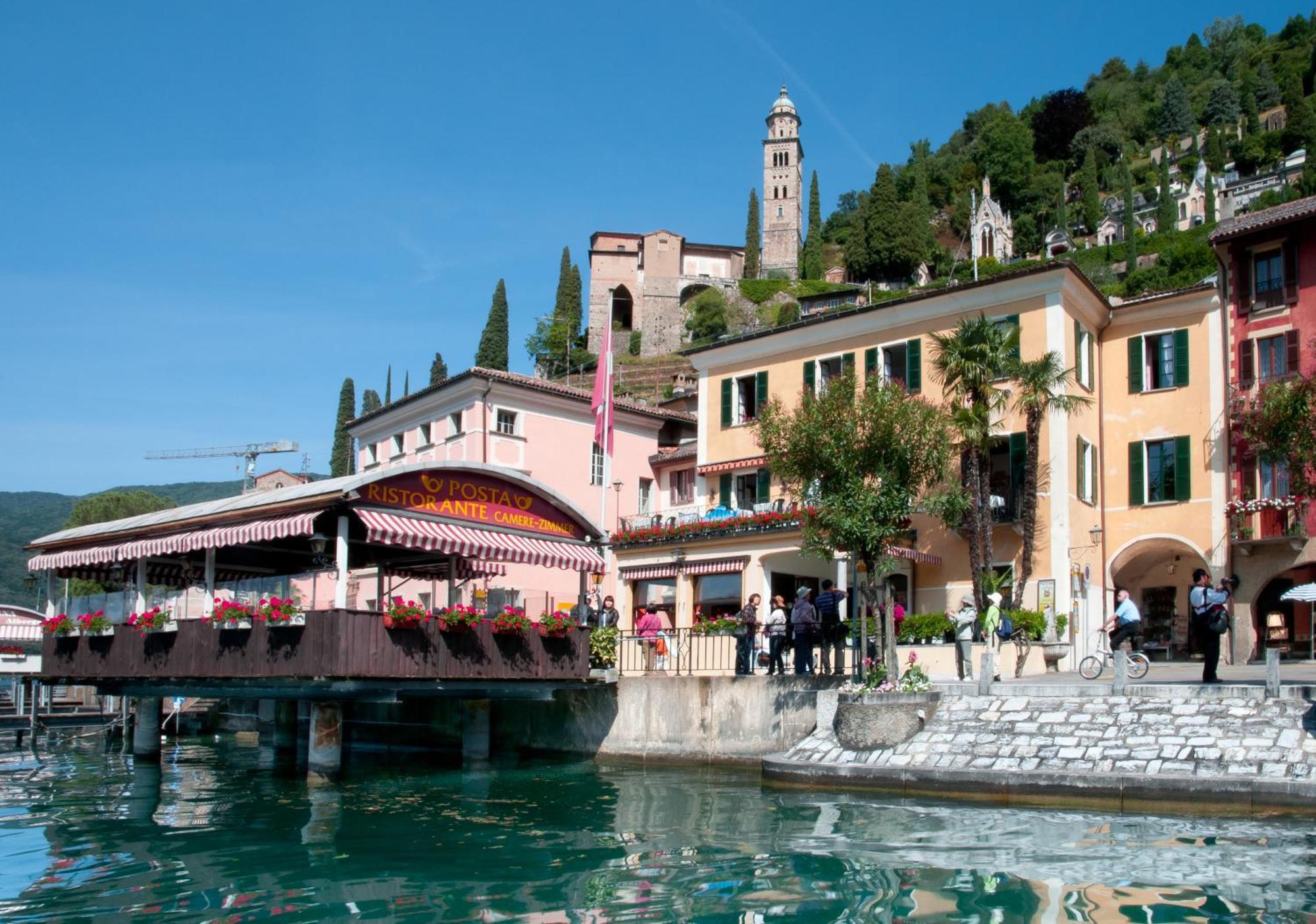 Albergo Ristorante Della Posta Morcote Exterior foto
