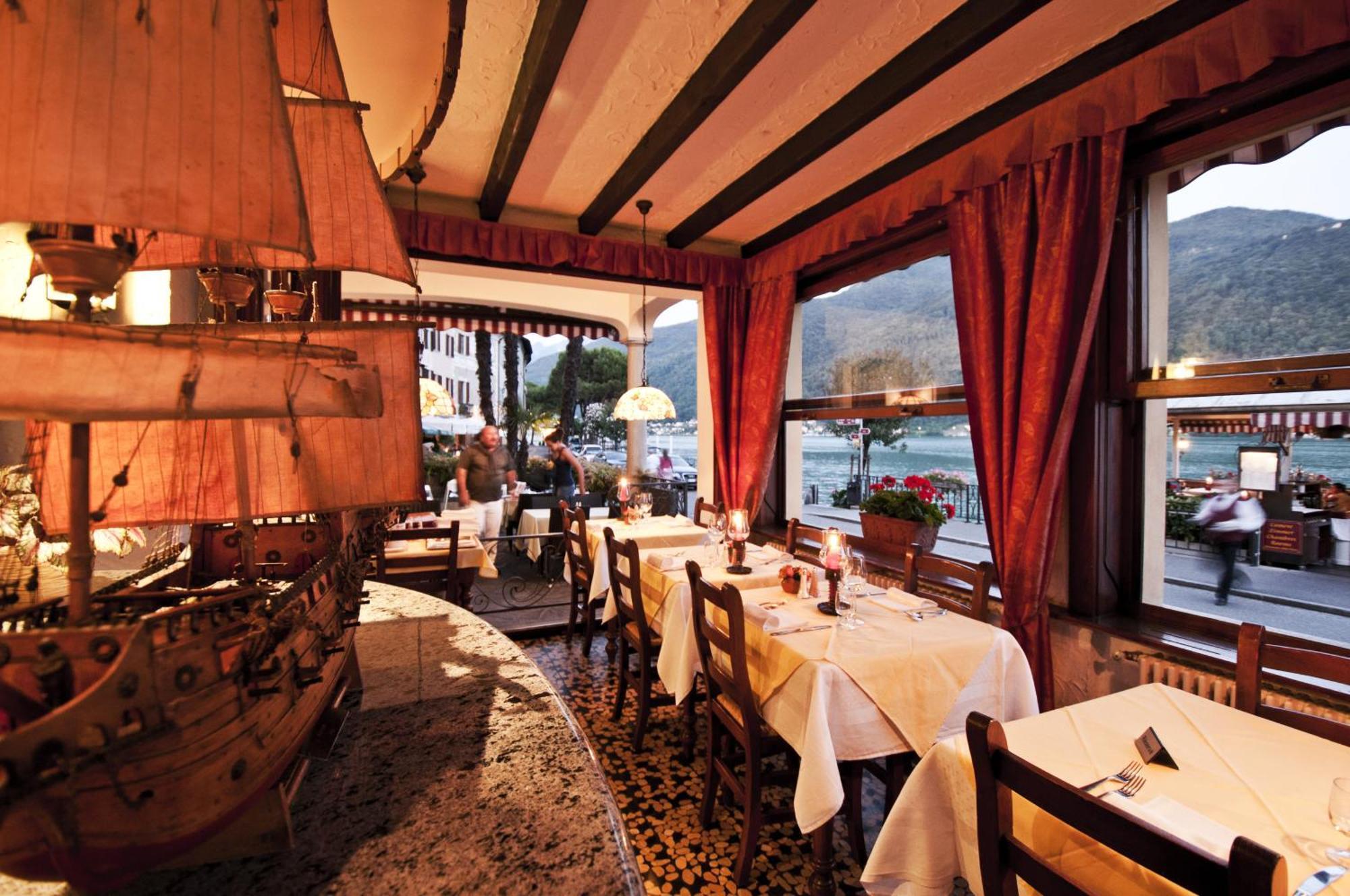 Albergo Ristorante Della Posta Morcote Exterior foto